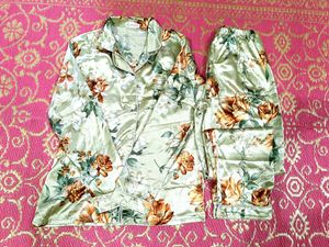 New Pyjama And Shirt Set Night Dress Lounge Wear S