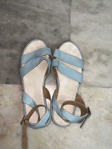 Light Blue Ankle Strap Sandals