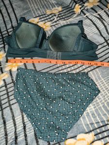 Lingerie Set Teal Bra and Panties