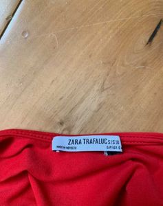 Zara ladies red body suit ‘Born to Fashion Slogan