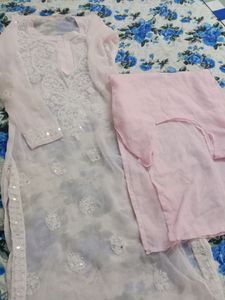 Chikankari Kurti With Inner Wear