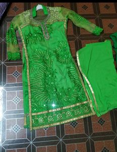 Green Embroidered Ethnic Tunic