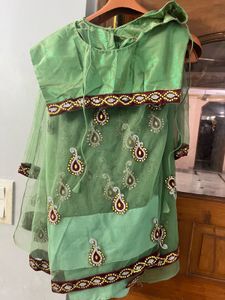 Green Embellished Saree