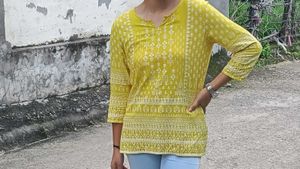 Yellow Short Kurti