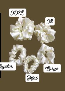 Silk Scrunchie Set - Cream
