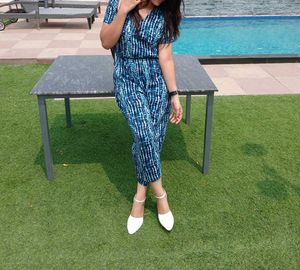 Striped Blue Jumpsuit