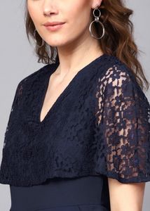 SASSAFRAS Solid Navy Blue Jumpsuit