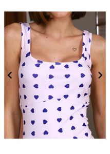 Cute Heart Print Skater Dress