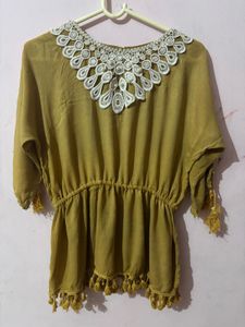 Elegant Olive Green Top
