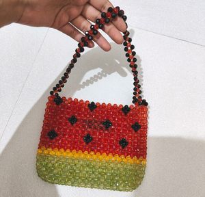 Luxurious Multicolored Beads Open Mini Bag