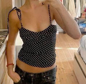 polka dot pinteresty tank top with back tie