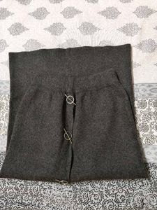 Women Grey Knitted Pencil Winter Skirt