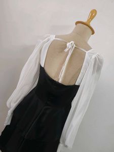 Elegant Black Tiered Mini Dress