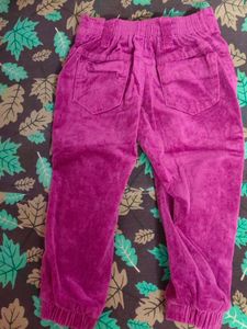Pink Corduroy Cargo Pants