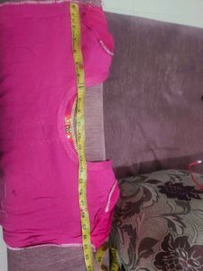 Pink Georgette Gota Patti Work Kurti