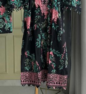 Black Embroidered Kurta Set