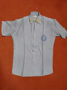 Vintage Blue Short Sleeve Button-Down Shirt
