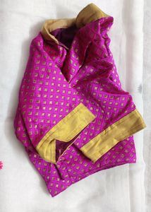 Beautiful White Pink Saree With Blouse