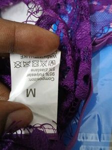 (1028)Purple Lace Garter Belt