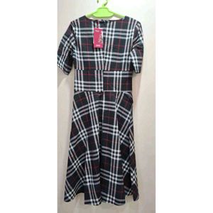 Plaid Midi Dress