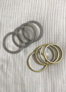 8 Pieces Gold and Silver Bangles
