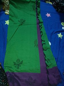 Green & Purple Saree