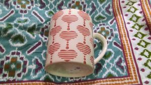 Red Hearts Patterned Mug