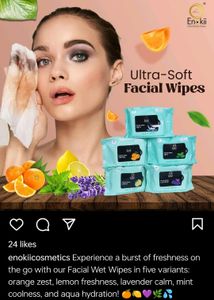 ENOKII WET FACIAL WIPES PACK OF 5