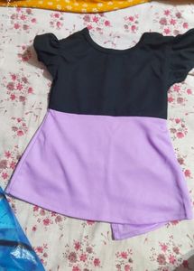 black and purple frock