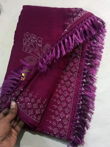 Trending Stone Work Sarees With Running Blouse