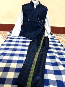 Three Piece Casual Waist Coat Set