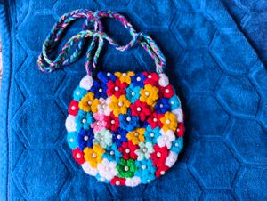 Floral Crochet Handmade Handbag