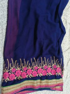 Elegant Embroidered Saree
