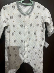 Cute Owl Print Baby Romper