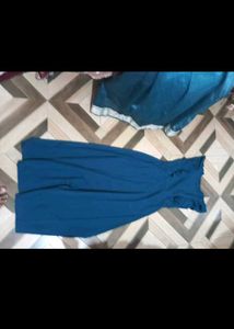 Elegant Blue Ruffle Dress