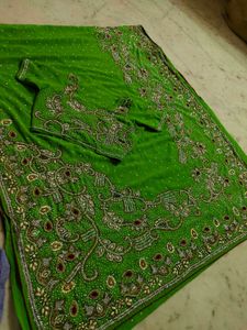 Heavy Saree With Blouse Full Stone Work Sare 🔥