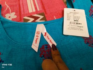 Elegant Blue &amp; Pink Kurta