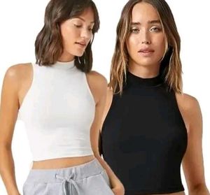 Sleeveless Mock Neck Top (Pack Of 2)