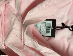 Pink One-Shoulder Puff Sleeve Crop Top