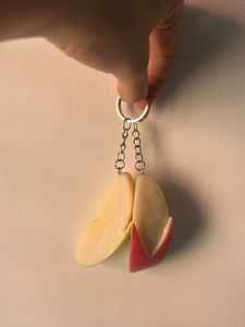 Apple Slice Keychain 🍏🍎