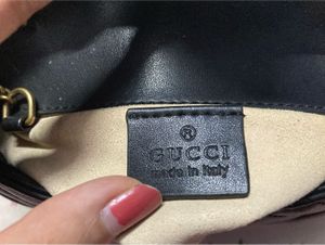 Gucci Black Leather GG Marmont Mini Bag