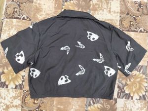 Butterfly Print Crop Top