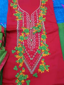 Unstiched mehndi suit set