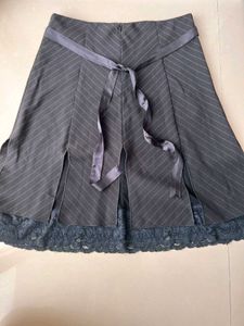 Striped A-Line Skirt