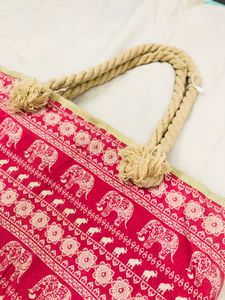 Elephant Print Tote Bag