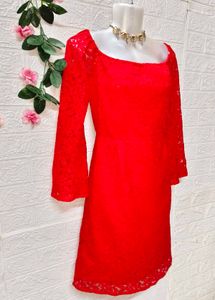 Size M/L 🎁Buy 2 Get 1 Free 🎁Red Lace Mini Dress