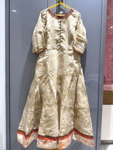 Elegant Beige Anarkali Dress