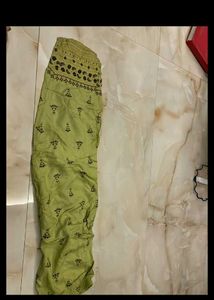 Teal &amp; Green Embroidered Kurta Set