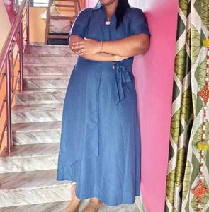 Denim Midi Dress [Sale 🎊🎉] Buy This Product 💯