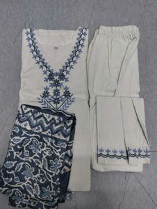 Women's Katha Cotton Kurta and Pant Set💙😍